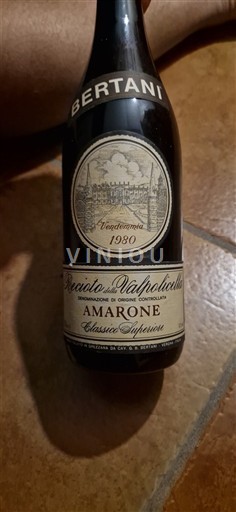 Vénétie Amarone della Valpolicella Bertani Classico Superiore 1980
