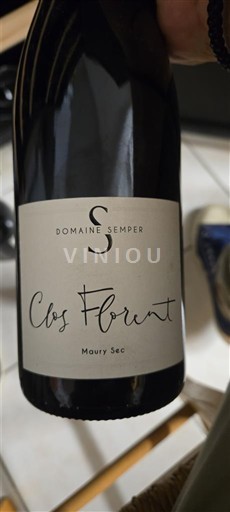 Roussillon Maury-kuiva Domaine Semper Clos Florent Ei vuosikertaa