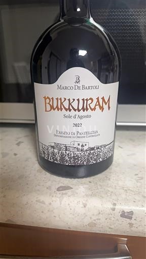 Sicílie Moscato di Pantelleria Marco de Bartoli Bukkuram sole d'agosto 2022