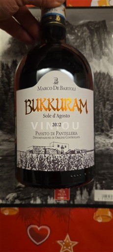 Sicilia Moscato di Pantelleria Marco de Bartoli Bukkuram sole d'agosto 2022