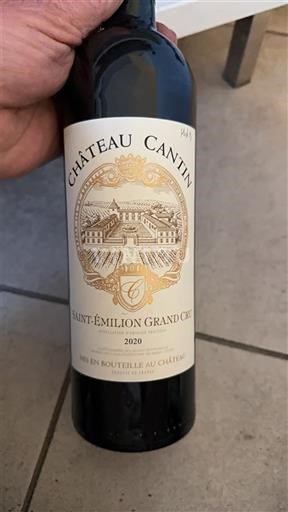 Bordeaux Saint-Émilion Grand Cru Château Cantin 2020