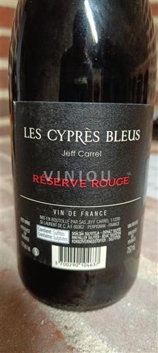 Languedoc Ospecificerad Les Cyprès Bleus Réserve Rouge Icke årgångsbetecknad