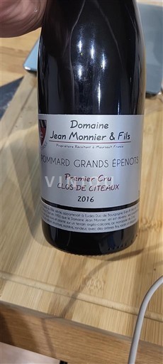 Burgundi Pommard Premier Cru Domaine Jean Monnier & Fils Clos de Citeaux 2016