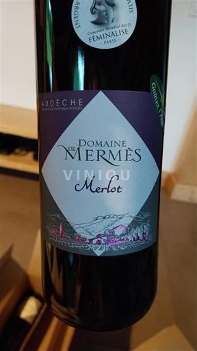 Alpe in reke Rona Ardeška. Domaine Mermès Merlot 2018