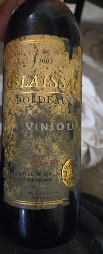 Bordeaux Blaissac 2003