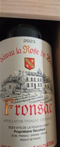 Bordeaux Fronsac Château La Rose de 2023
