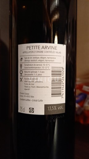 Valais Petite Arvine Les terrases du Rhone 2023