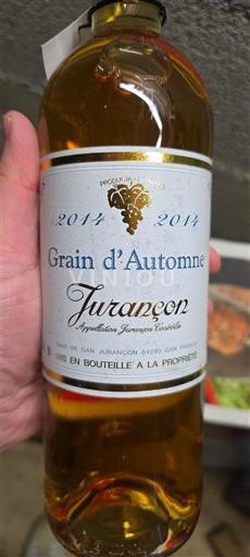 Sudoeste Jurançon Grain Automne 2014