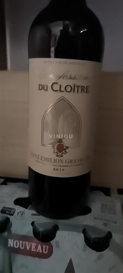Bordéus Saint-Émilion Grand Cru Confession du Cloître 2019