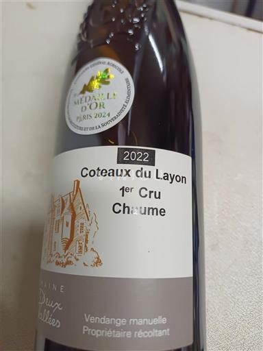 Vallée de la Loire Chaume Domaine Deux Vallées 2022