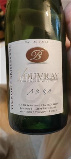 Thung lũng sông Loire Vouvray Vignoble Brisebarre 1981