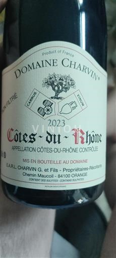 Thung lũng Rhône Côtes-du-rhône Charvin 2023