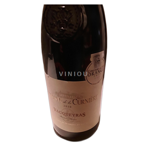 Rhônedalen Vacqueyras Domaine La Curnière Concours Orange 2011 médaille Argent 2010