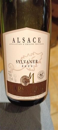 Alsace Không được chỉ định Marschall Sylvaner 2022