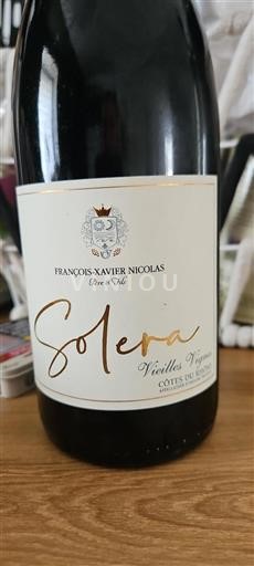 Rona dolina Côtes-du-Rhône François-Xavier Nicolas Solera Vieilles Vignes 2016