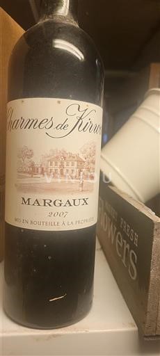Bordeaux Margaux Charmes de Kirwan 2007