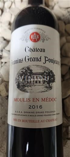 Bordeaux Moulis-en-Médoc Cru Bourgeois Château Granins Grand Poujeaux 2016