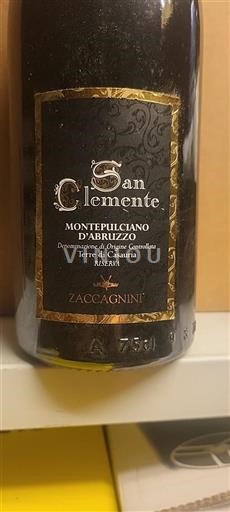 Abruzzo Wines Montepulciano d'Abruzzo Zaccagnini San Clemente 2015