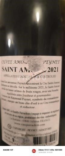 Beaujolais Saint-Amour Perrachon Et Fils Amour 2021