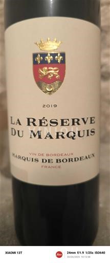 Burdeos Bordeaux Marquis de Bordeaux La Réserve du Marquis 2019