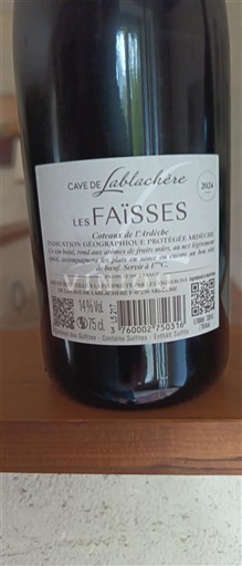 Alpes e regiões Ródano Coteaux de l'Ardèche Cave de Lablachère Les Faïsses 2024