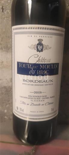 Bordeaux Château Tour du Moulin du Bric 2018