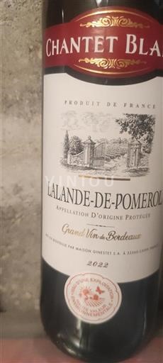 Bordeaux Lalande-de-Pomerol Chantet Blanc 2022