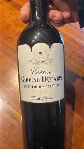 Bordeaux Saint-Émilion Grand Cru Grand Cru Château Godeau-Ducarpe 2018