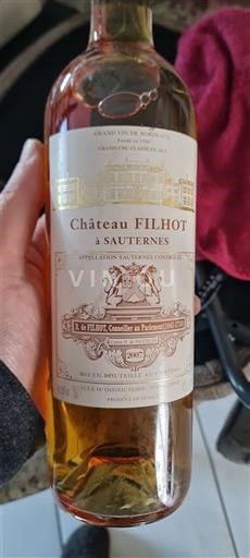 Burdeos Sauternes Château Filhot 2017