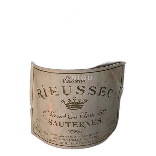 Bordeaux Sauternes Château Rieussec 1986