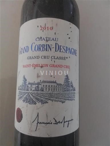 Bordeaux Saint-Émilion Grand Cru Grand Cru Classé Grand Corbin-Despagne 2010
