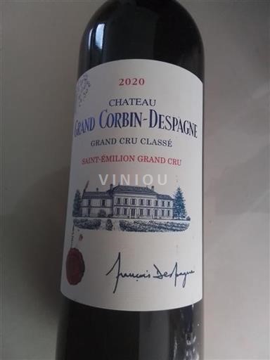 Bordeaux Saint-Émilion Grand Cru Grand Cru Classé Grand Corbin-Despagne 2020
