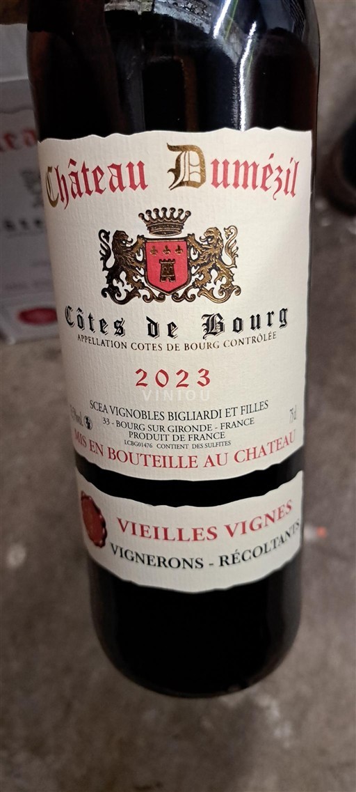 Burdeos Côtes-de-bourg Château Dumezil Vieilles Vignes 2023