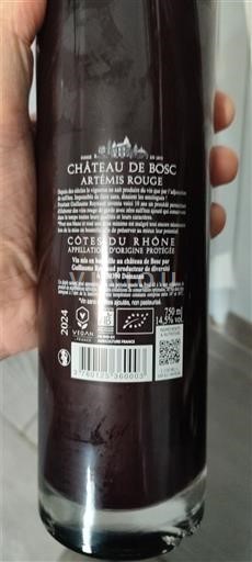 Rhônedalen Côtes du Rhône Château Bosc Artémis Rouge 2022