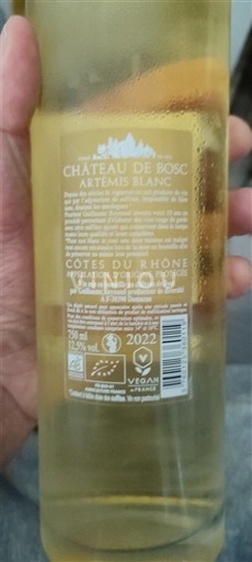 Rhônedalen Côtes du Rhône Château Bosc Artémis Blanc 2022