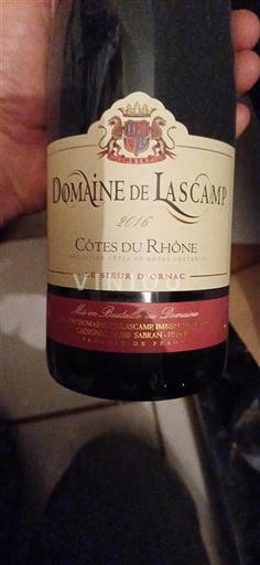 Rona dolina Côtes-du-Rhône Domaine Lascamp Le Sieur d'Ornac 2016