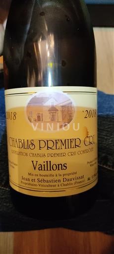Burgundsko Chablis Premier Cru Jean et Sébastien Dauvissat Vaillons 2018