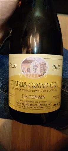 Burgundsko Chablis Grand Cru Jean et Sébastien Dauvissat Les Preuses 2020
