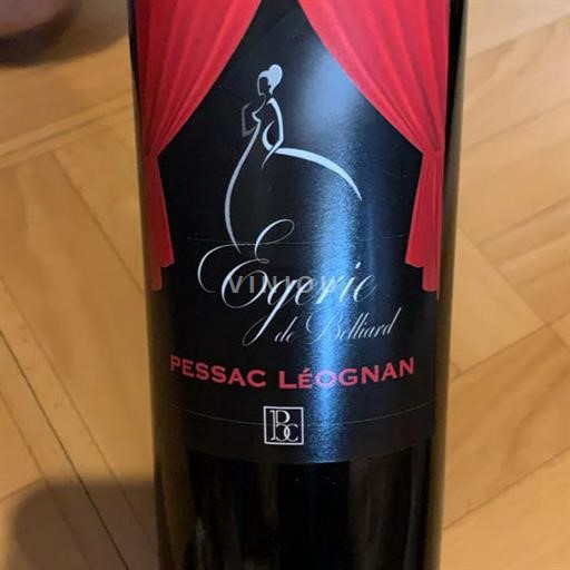 Bordeaux Pessac-Léognan Belliard Egérie 2015