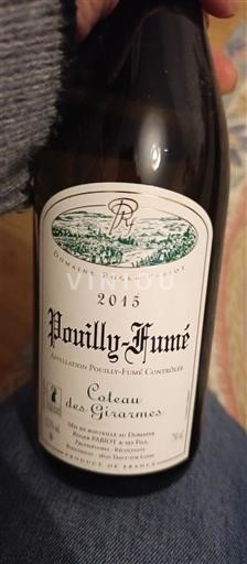 Loire Valley Pouilly-fumé Domaine Roger Pabiot Coteau des Girarmes 2015