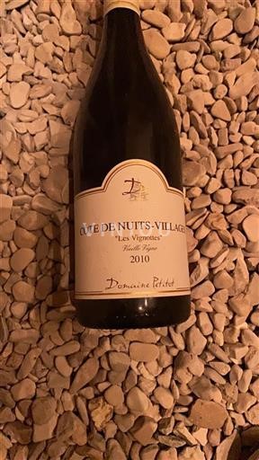 Borgoña Côte de Nuits Villages Grand Cru Domaine Petitot Les Vignottes Vieille Vigne 2010