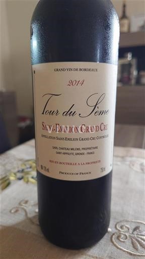 Bordeaux Saint-Émilion Grand Cru Grand Cru Château Milens Tour du Sème 2014
