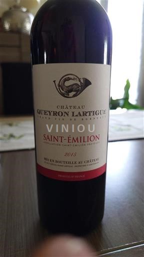 Bordeaux Saint-Émilion Queyron Lartigue 2015