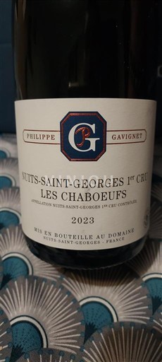 Bourgogne Nuits-saint-georges Premier Cru Philippe Gavignet Les chaboeufs 2023