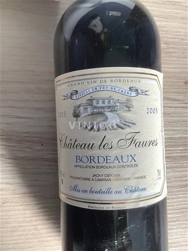Bordeaux Château Les Faures 2005