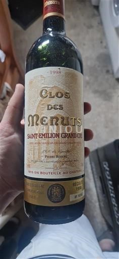 Bordeaux Saint-Émilion Grand Cru Grand Cru Clos des Menuts 1998