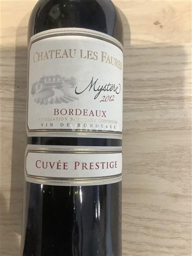 Bordeaux Château Les Faures Prestige 2012
