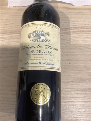 Bordeaux Château Les Faures Tradition 2003