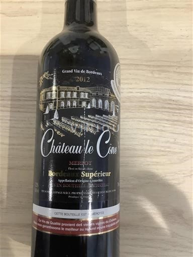 Bordeaux Bordeaux superiore Château Le Cône 2012