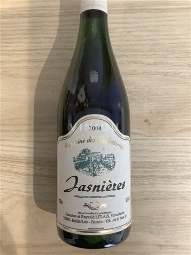 Loiretal Jasnières Domaine Des Gauletteries 2004